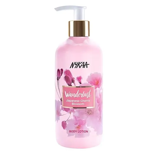 Wanderlust Japanese Cherry Blossom Body Lotion for Women & Men, 300 ml| Smooth, Non-Greasy Formula| Up to 8 Hours Intense Moisturization|For Smooth & Moisturized Skin| Suitable for All Skin Types