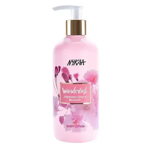 Wanderlust Japanese Cherry Blossom Body Lotion for Women & Men, 300 ml| Smooth, Non-Greasy Formula| Up to 8 Hours Intense Moisturization|For Smooth & Moisturized Skin| Suitable for All Skin Types